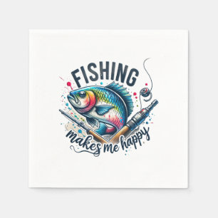 Serviette En Papier Pêche-Cadeaux Fisher Rend Mon Joyeux