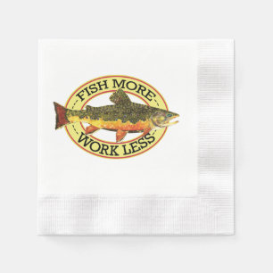 Serviette En Papier Pêche humoristique à la truite