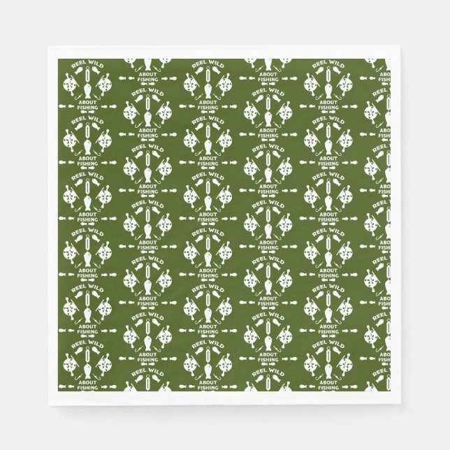 Serviette En Papier Pêche saumon Canada (Devant)