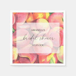 Serviette En Papier Pêches - Douche nuptiale