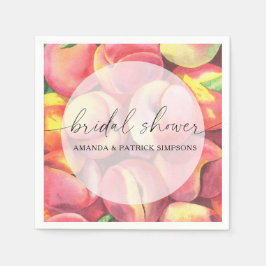 Serviette En Papier Pêches - Douche nuptiale