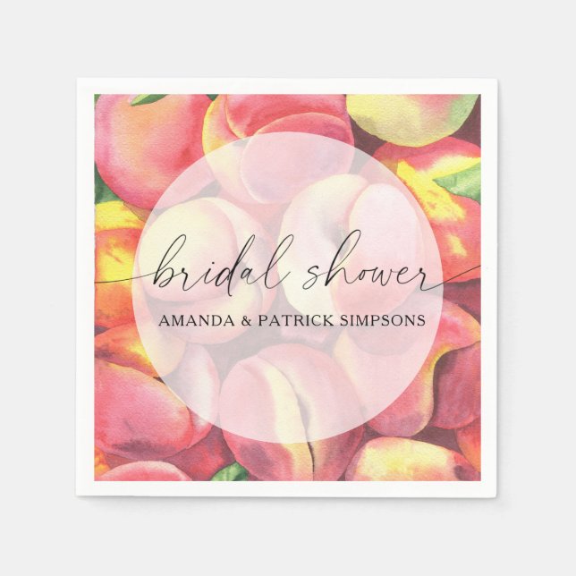 Serviette En Papier Pêches - Douche nuptiale (Devant)