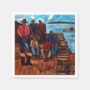 Serviette En Papier Pêcheurs de homard de Marsden Hartley