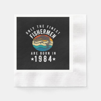 Serviette En Papier Pêcheurs Né en 1984 Cadeau d'anniversaire
