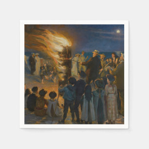 Serviette En Papier Peder Severin Kroyer - Bonfire de la veille du mil