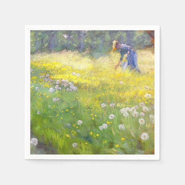 Serviette En Papier Peder Severin Kroyer - Marie Kroyer dans le jardin (Devant)