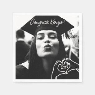 Serviette En Papier Peignoirs de graduation personnalisée Photo person