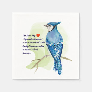 Serviette En Papier peinture à l'aquarelle de jais bleu