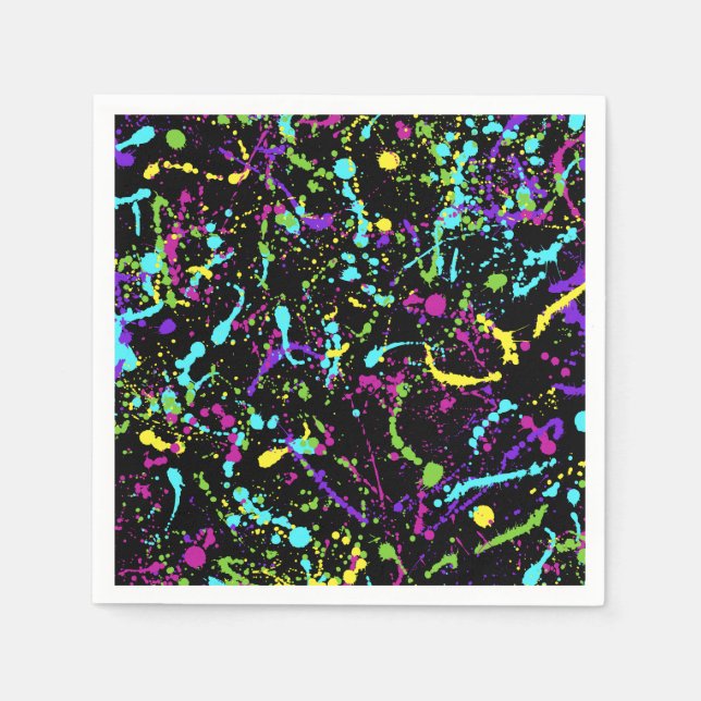 Serviette En Papier Peinture à motif coloré (Devant)