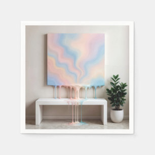 Serviette En Papier Peinture abstraite dégoulinant sur un banc