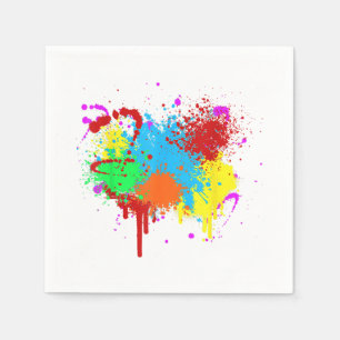 Serviette En Papier Peinture Abstraite Jolie Tache de Peinture