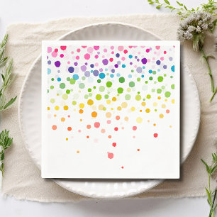 Serviette En Papier Peinture colorée à l'aquarelle Célébrations