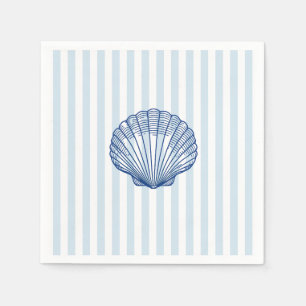 Serviette En Papier Peinture côtière de coquillages Bande marine