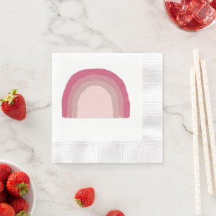 Serviette En Papier Peinture en arc-en-ciel rose Ombre