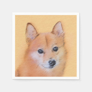 Serviette En Papier Peinture finlandaise Spitz - Jote Original Chien A