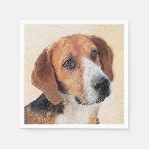 Serviette En Papier Peinture Harrier - Joli art original chien