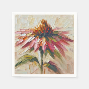 Serviette En Papier Peinture Impasto Fleur de Cône