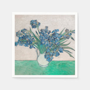Serviette En Papier Peinture impressionniste Vase d'Iris de Van Gogh