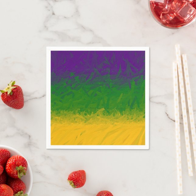 Serviette En Papier Peinture Mardi Gras (En situation)