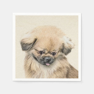 Serviette En Papier Peinture Pekingese - Cute Original Chien Art