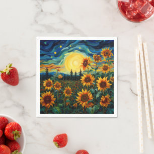 Serviette En Papier Peinture Tournesols de Van Gogh