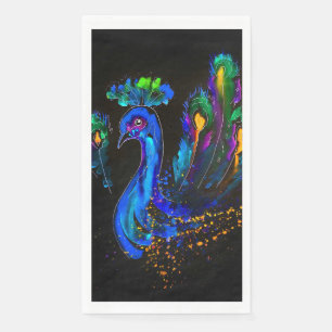 Serviette En Papier Peinture Whimsical Peacock