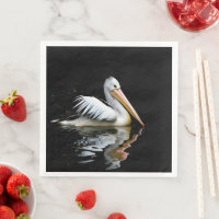 Pélican, grand oiseau blanc,