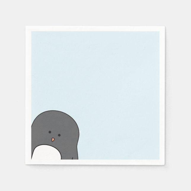 Serviette En Papier Penguin de Noël Napkin (Devant)