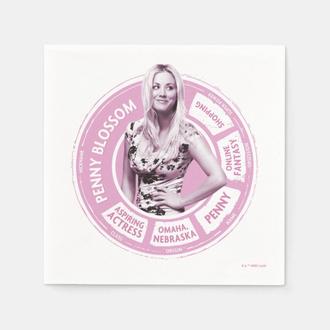 Serviette En Papier Penny Blossom Info Graphique (Devant)