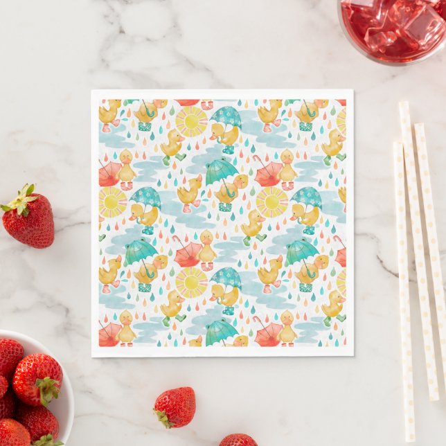 Serviette En Papier Penny Puddle Duck (En situation)