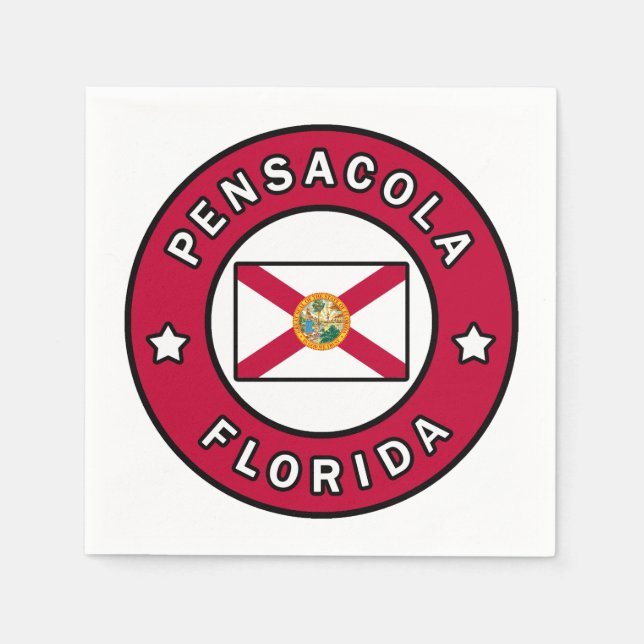 Serviette En Papier Pensacola Floride (Devant)