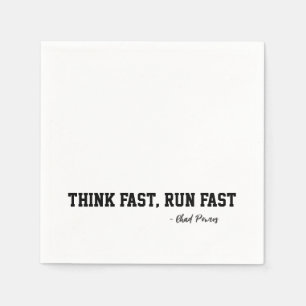Serviette En Papier Penser Fast Run Sport Football Motivation
