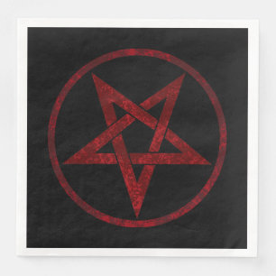 Serviette En Papier Pentagram Red Devil