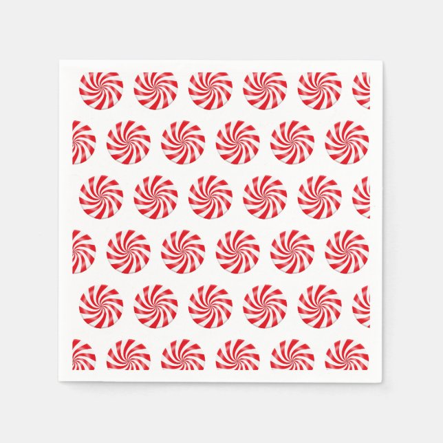 Serviette En Papier Peppermenthe dure Candy Design Papier Napkin (Devant)