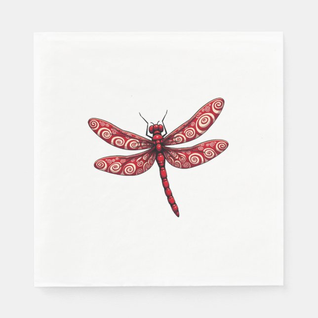 Serviette En Papier Peppermint dragonfly (Devant)