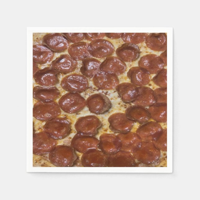 Serviette En Papier Pepperoni Pizza (Devant)