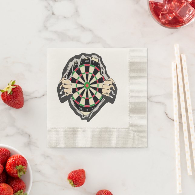Serviette En Papier Percée dans le mille – Jeu de fléchettes ultime  (En situation)