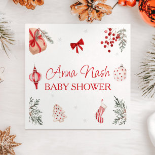 Serviette En Papier Père Noël Baby Christmas Baby shower