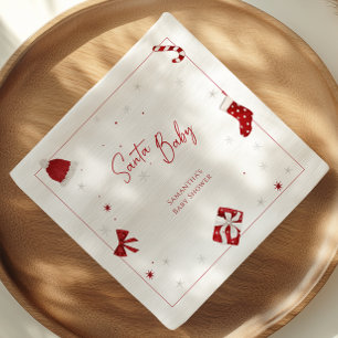 Serviette En Papier Père Noël Baby Christmas Baby shower