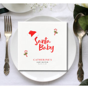 Serviette En Papier Père Noël Baby Winter Baby shower