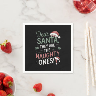 Serviette En Papier Père Noël, ce sont les vilains Noël
