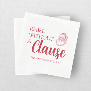 Serviette En Papier Père Noël de Noël sans clause rebelle