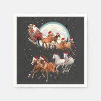 Père Noël équitation Cheval Cheval Sleigh Equestre