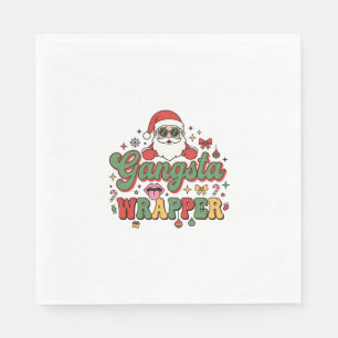 Serviette En Papier Père Noël Gangsta Wrapper Noël