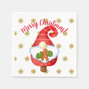 Serviette En Papier Père Noël Gnome