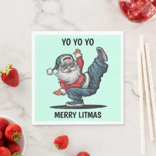 Serviette En Papier Père Noël Hip hop