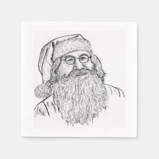 Serviette En Papier Père Noël imprimé personnalisé