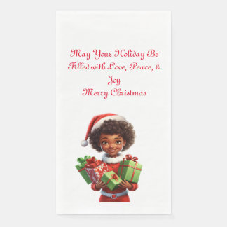Serviette En Papier Père Noël, Joli petit assistant