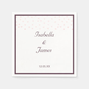Serviette En Papier Perles Rose Gold Mariage