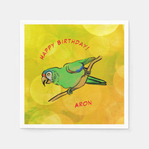 Serviette En Papier Perroquet d'anniversaire